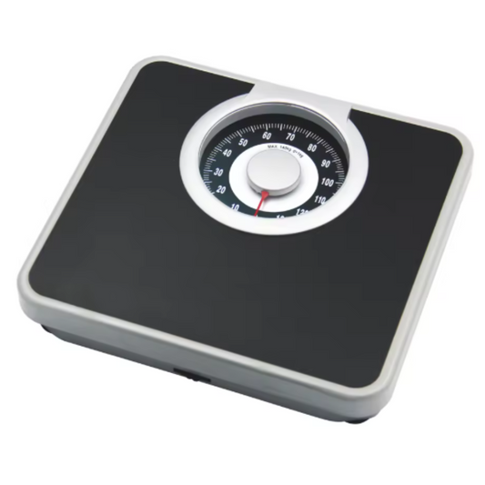 Mechanical Bathroom Scale – classic analog weight scale with non-digital dial, durable design, and battery-free accuracy for home use.